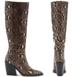 NEW Vince Camuto Gravana Snake Print Leather Boot C610
